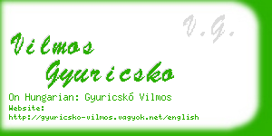 vilmos gyuricsko business card
